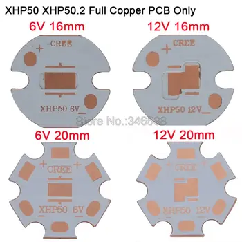 Cree XHP50 XHP50.2 Oddajnik Diode Baker PCB Board LED Heatsink LED Lučka za Termično Ločitev Znanja 6V / 12V 16 / 20 mm PCB Samo