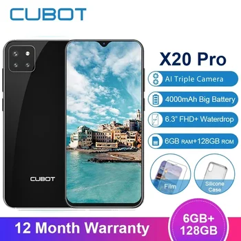 Cubot X20 Pro 4G Pametni, 6GB RAM 128GB ROM Android 9.0 FHD+ Waterdrop Zaslon AI Mode Trojni Obraz, Fotoaparat ID Helio P60 4000 mah