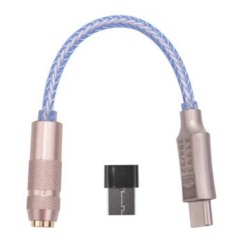 CX31993 USB Tip C DAC Slušalke Amp Modra s 3,5 mm Izhod SNR128DB PCM 32B/384KHz za Android Windows10 Telefonski Klic