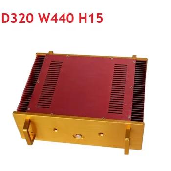 D320 W440 črpalka > > h150 DAC Cev Amp Anodiziranega Aluminija DIY Primeru Luksuzne Rdeče Zlato Ojačevalnika Moči Šasije hladilnega telesa Dekoder Ohišje Lupino