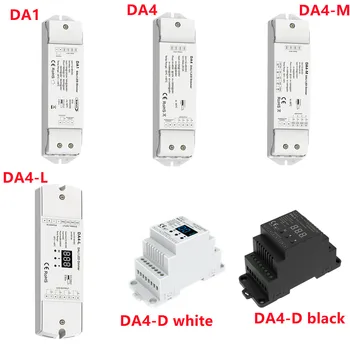 DALI CV PWM digitalni Dimmer 1/4 DALI naslov,DC12/24V vhodna moč, 1/4 kanal zaslon samodejno dodeli DALI master