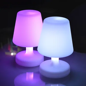 Daljinsko Pisane LED Nočne Luči RGB Akumulatorske Svetilke za dnevno Sobo Gob namizne Svetilke, za Poroko ChristmasDecor Lučka