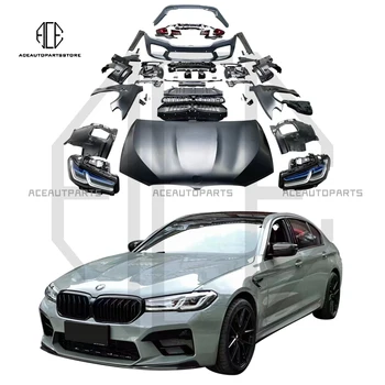 Debelo Avtomobilski odbijači za BMW serije 5 G30 G38 530i 540i 2018-2020 facelift 2021 M5 Body Kit Kapuco Blatniki Žarometov zadnje luči