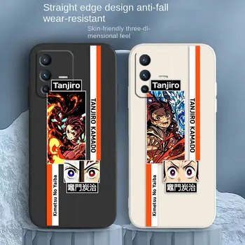 Demon Slayer Tanjiro Primeru Telefon Za VIVO S5 S6 S7 S9 S9E S10 S12 S15 S16 S16E T1 T2X V15 V20 V21 V23 PRO 5G Primeru Funda Lupini