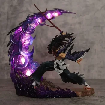 Demon Slayer Tsugikuni Yoriichi Kokushibou Dejanje Slika Anime Figuras Igrače 23 cm GK Kip PVC Model s Svetlobo Okraski Darilo