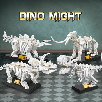 Dinozaver Fosilnih gradniki Igrača Tyrannosaurus Triceratops Mamuta Skupščine Model Opeke Igrače otroška Božična Darila