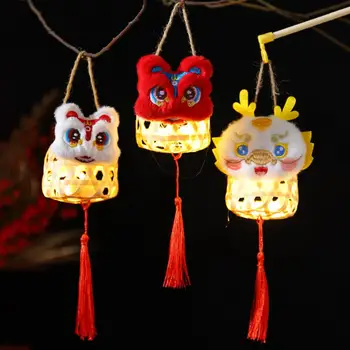 DIY Kitajski Zmaj Luč, Komplet z Ročico Tassel Design Bogate Barve Pomladi Festival DIY Ročno Luč Obesek