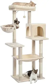 Drevo za Velike Mačke, Multi-Raven Mačka Stolp z Sisal Praskanje delovnih Mest, Super Veliki viseči mreži(20