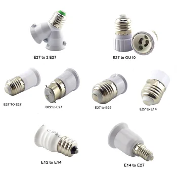 E27, da E14 GU10 B22 Lučka Znanja LED Corn Žarnica svetlobo, Svetlobo Imetnika Socket Adapter Pretvornik Pretvorba Ognjevarnih Materialov