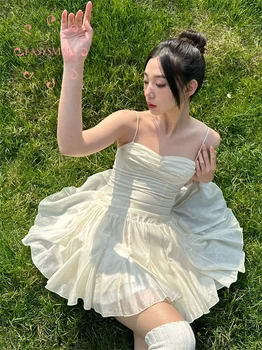 Easysmall Balet slog Vietnamski nišo suspender obleko design izžareva vitek in lahkoten stil, z čiste in nežne seasid