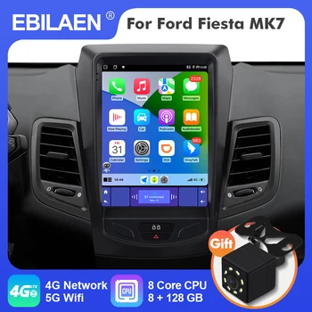 EBILAEN Android 12 avtoradio Za Ford Fiesta MK7 2009-2016 Tesla Slog Navpično Zaslon Multimedijski Predvajalnik Navigacija Carplay 4G