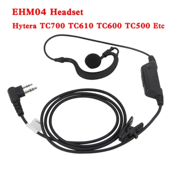 EHM04 Slušalke PRITISNI in govori, tipka Mikrofon Tipka M Plpug Compitable za Hytera HYT postajo tc700 TC610 TC600 TC500 PD500 HAM Radio V Uho Eearpiece