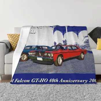 Ford Falcon GTHO 40. Obletnici Odejo Bedspread Na Postelji Plišastih Estetske