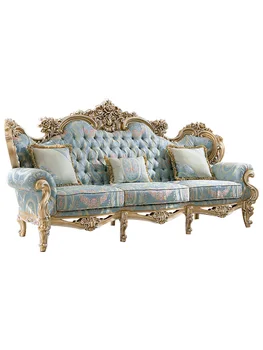 Francoski luksuzni Evropske tkanine kavč visoko-kakovostni razred villa neo-klasični vklesan kavč