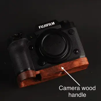 Fujifilm XH2 XH2S Masivnega Lesa, Rdeči Sandalovine Sivi barvi ebony leseni Ročaj Ročaj Ščiti Znanja Ultra-light design