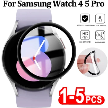 Full Screen Protector for Samsung Galaxy Watch Aktivne 4 2 40 mm 44 Zaščitna folija za Galaxy Watch 4 5 Pro 45 mm Pribor