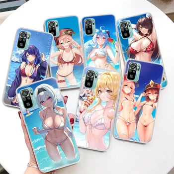 Genshin Vpliv Hentai Sexy Girl Coque Primeru Telefon Za Xiaomi Redmi 12 10 9 9A 9C 9T 12C 8 8A 7 7A 10A 10C 6 6A K20 K30 K40 Pro S2