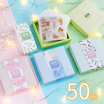 Gift Box Set Nalepke Prosti čas Washi Papir, lepilni Trak Kolaž Elementi Ustvarjalne Roke Dnevnik DIY Dekorativne Nalepke