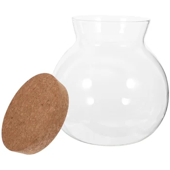 Glass Candy Jar Sladkarije za Shranjevanje Posode Steklo Čaj Posode Zrna Posodo s Pokrovom(1800ml)