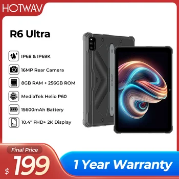 Globalna Različica HOTWAV R6 Ultra Krepak Tablet Android 13 8GB 256GB 15600mAh 10.4