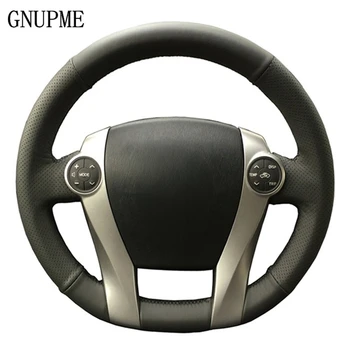 GNUPME DIY Umetnega Usnja Ročno Sešijejo Črni Avto Volan Kritje za Toyota Prius 2009-2015 Aqua 2014 2015