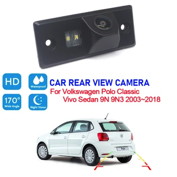 HD Parkirišče Pogled od Zadaj Kamera CCD Nočno gledanje Nazaj gor Vzvratno Kamero Za Volkswagen Polo Classic Vivo Limuzina 9N 9N3 2003~2018