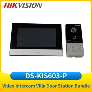 Hik IP Video Interkom Kit DS-KIS603-P(C) s 7-palčni Zaslon DS-KH6320-WTE1 Zvonec DS-KV6113-WPE1(C) WIFI Odklepanje Vrat