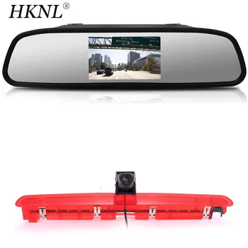 HKNL CCD Avto backup Vzvratno Kamero Ogledalo+2,4 GHZ Brezžični Za VW T6 Avtobus Caddy Zavorna Luč Hochdach Stoplampe Nočno gledanje HD