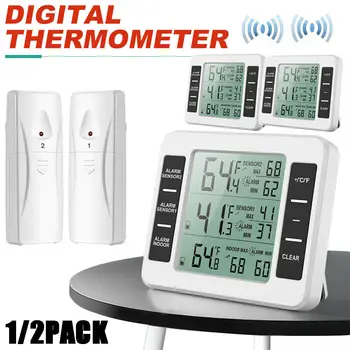 Hladilnik Termometer Zamrzovalnik LCD Digitalni Zvočni Alarm Hladilnik Meter, pri Temperaturni Senzor Min/Max Prikaz vsako.