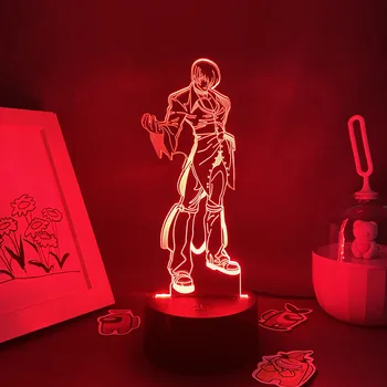 Igra King of Fighters Iori Yagami 3D LED Neon Noč Luči, Rojstni dan, Darila Za Prijatelje Otrok, Spalnica Dekor Vroče Prodati Lava Svetilka