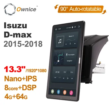 IPS PX6 13,3 Palca 1920*1080 Android 10.0 za Isuzu D-max 2015-2018 Avto Radio Samodejno Večpredstavnostna Video Audio GPS Auto Vrtljiv