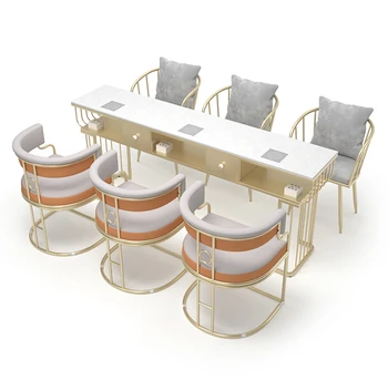 Japonski slog manikura mizo in stol, eno-in dvoposteljnih manikura tabela, svetlobno razkošje in preprosta sodoben manikura tabela