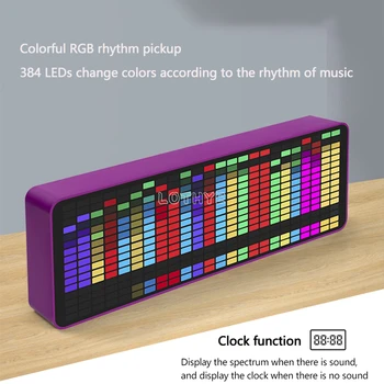 Jarek RGB Ritem Pickup LED Glasbeni Spekter Ritem Zaslona Glasovni Nadzor Ravni Kazalnika Vzdušje Luči Elektronska Ura