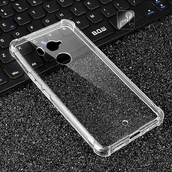Jasno, Pregledno TPU Silikon Case za HTC U11 Plus Oči Življenju Igra Ultra M10 D12 Plus v Telefon Nazaj Soft Cover Zaščita