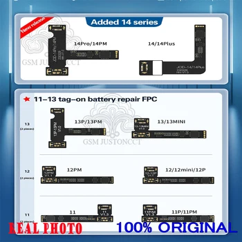 JC JCID FPC Flex Kabel Zunanje Baterije Za iPhone 11-14 Pro Max Mini V1S V1SE Originalne Baterije Flex Popravila Zamenjava Kabel