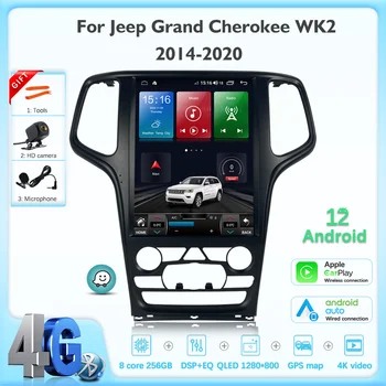 JEHUNG Android 12 Za Jeep Grand Cherokee WK2 2014-2020 Avto multimedijski predvajalnik, GPS CarPlay Radio 5G WiFi Navigacija 360 fotoaparat
