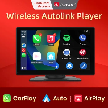 Junsun 9 Palčni Zaslon na Dotik Avto Prenosni Tablični računalnik Brezžični CarPlay Android Radio Bluetooth Navigacijske Avto Multimedijski Predvajalnik, GPS