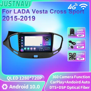 JUSTNAVI QLED Android 11 avtoradio Multimedijski Predvajalnik Videa, Za LADA Vesta Cross Sport 2015-2023 Navigacija GPS Carplay Auto
