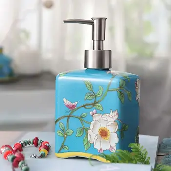 Kitajski Slog Strani Milo Razpršilnik Vžigalnike Letnik Šampon Posoda Je Odstranljiva Cvetlični, Iz Porcelana Keramični Milo Steklenico Kuhinja