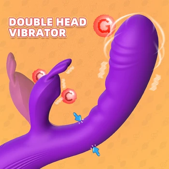 Klitorisa Rabbit Vibrator Palico Za Ženske Dvojno Stimulatorjev G-Spot Klitoris Massager Palico, 2 V 1 Dildo Vibro Adult Sex Igrače Shop