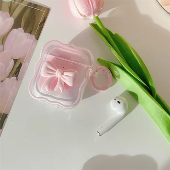 Koreja Luštna 3D Candy Barve Lok Gradient Jasno Slušalke Primeru Za Airpods 1 2 Pro Vijugasto Meja Zaščitne Mehko Kritje Za Airpods 3