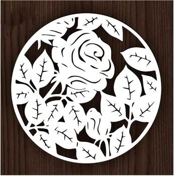 Krog Rose Oblika Kovinski Rezanje Navojnih DIY za Scrapbooking Dekoracijo Obrti