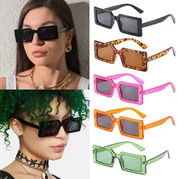 Kvadratek Okvir Ozek UV400 Zaščito Sonce Glases Pravokotnik sončna Očala Očala Kvadratnih sončna Očala za Ženske