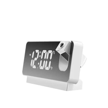 LED Digitalna Budilka Tabela Watch Elektronski Namizne Ure USB Wake Up FM Radio Čas Projektor za Spalnico, dnevno Sobo