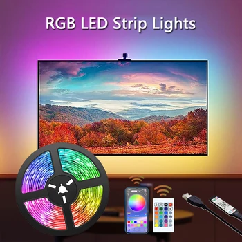 LED Trakovi Luči Mobilne aplikacije prilagoditev Daljinski upravljalnik Ozadja RGB Light Kit Za Smart TV Doma Spalnica Omarah Soba Dekor