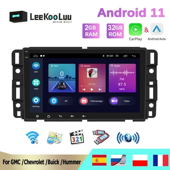 LeeKooLuu Autoradio 2 Din Android 11 avtoradia za GMC /Chevrolet /Buick /Hummer GPS Multimedijski Predvajalnik, WiFi Brezžično Carplay