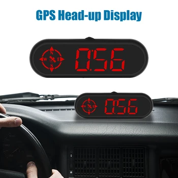 LEEPEE merilnik Hitrosti Heads Up Display z GPS Kompas Mini Alarm prekoračitev hitrosti LED HUD Avto Elektronike Pribor G9
