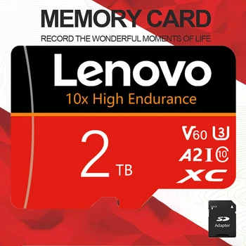 Lenovo 2TB Pomnilniško Kartico A2 V60 Mikro TF Kartico SD 1TB Mini SD Kartic Razred 10 Flash Kartice 512GB Z Brezplačno SD Adapter Za Telefon