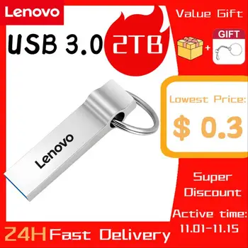 Lenovo USB 3.0 flash disk 2TB 1TB pendrive 512GB 128GB 256GB usb3. 0 memory stick pero pogon usb flash disk najboljše darilo