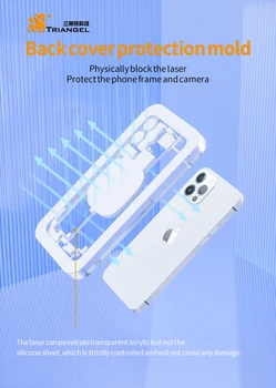 M-Triangel Fizično Risanje Varstvo Plesni TBK Lasersko napravo Separting Nazaj Steklo Objektiva Kamere za iPhone 8 -12 Pro Max